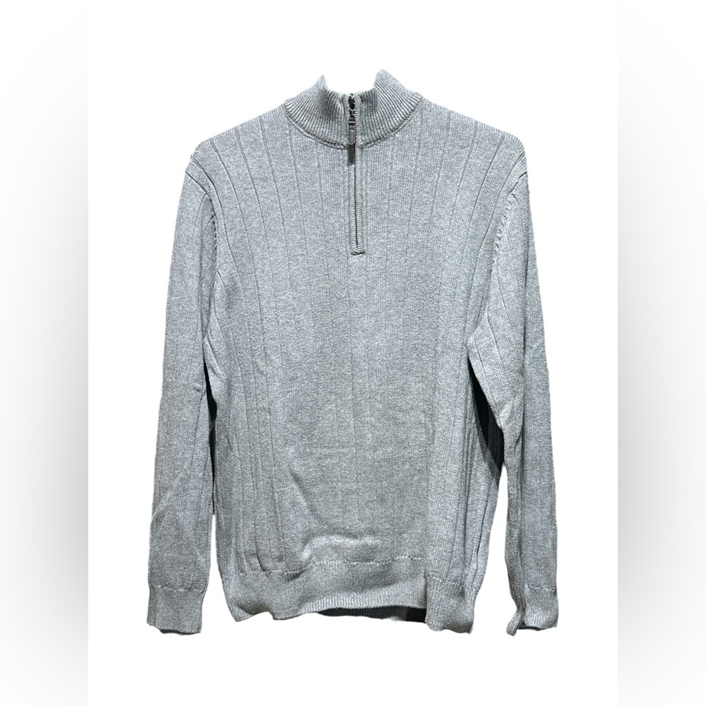 Gray Zip Up Sweater